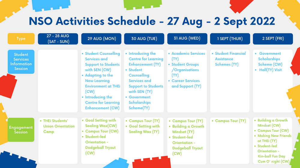 activities schedule 2